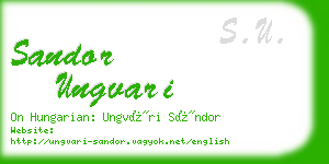 sandor ungvari business card